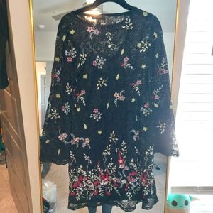 Asos new look lace floral embroidered dress